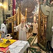 Митрополит Каширский Феогност совершил Божественную Литургию в храме Сошествия Святого Духа на Даниловском кладбище