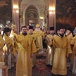 Первый викарий Святейшего Патриарха совершил Литургию в храме Сошествия Святого Духа на Даниловском кладбище
