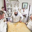Епископ Фома совершил великое освящение храма в честь свт. Николая Чудотворца на Даниловском кладбище