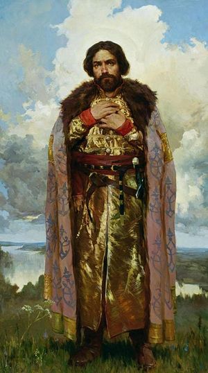 Святой благоверный князь Даниил Московский. Художник: Виталий Графов. 2012 г. Холст, масло