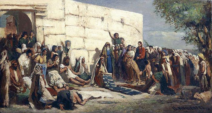 Вход Господень в Иерусалим. Н.А. Кошелев. (1840–1918)
