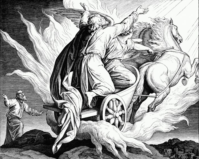 Илия возносится на Небо в огненной колеснице. Юлиус Шнорр фон Карольсфельд