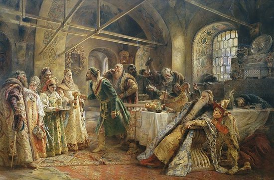 К. Е. Маковский &laquo;Поцелуйный обряд&raquo;