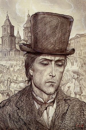 Родион Раскольников. Художник: И. Глазунов