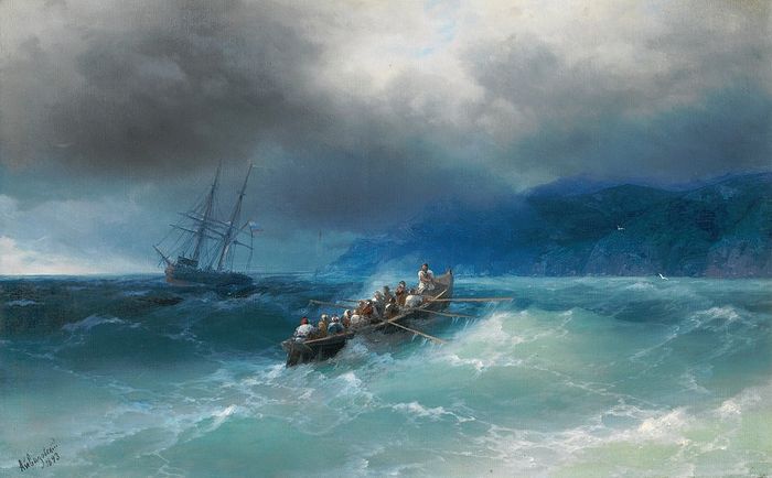 Иван Айвазовский. Шторм на Черном море. 1893 г.
