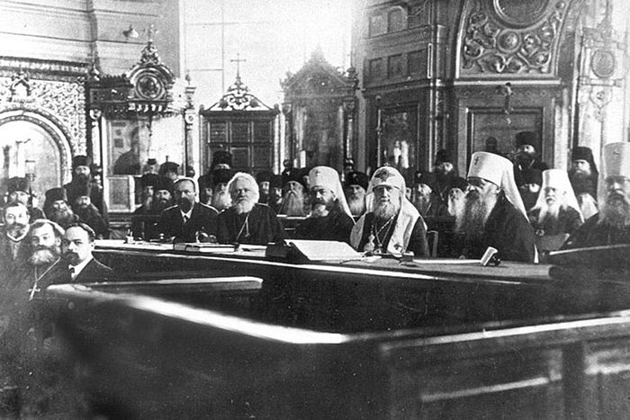 Существует всего лишь пять фотографий знаменитого поместного собора 1917-1918 годов. Это одна из них. Фото: Wikipedia.org