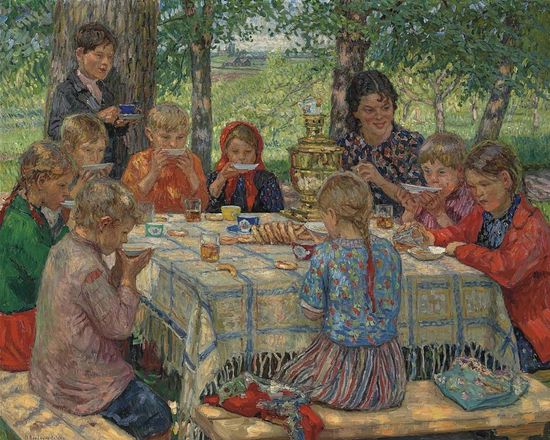 Именины учительницы. 1910