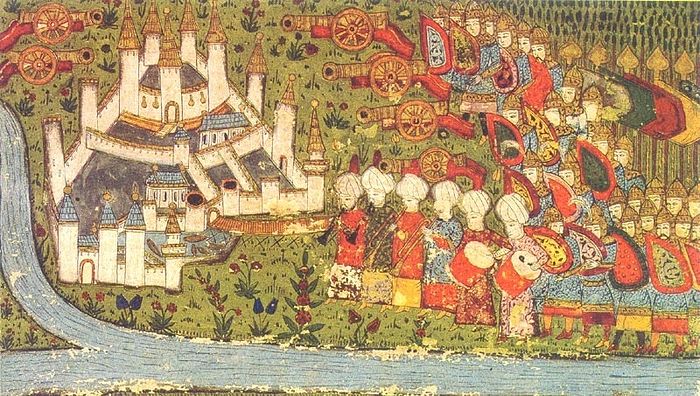 Османское войско осаждает Белград. Турецкая миниатюра XV в.